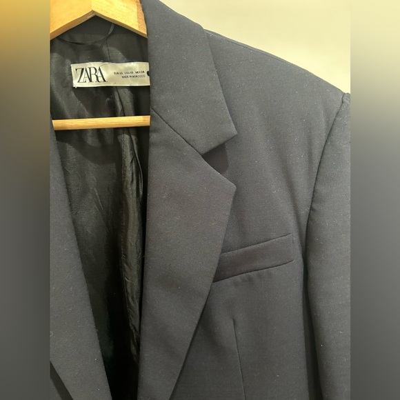 Zara Navy Blue Oversized Blazer - Picture 3 of 7